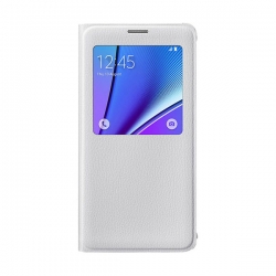 Samsung Galaxy Note 5 - Husa Agenda S View - Alb
